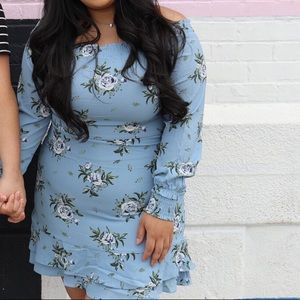 Floral H&M Off the Shoulder Spring Dress